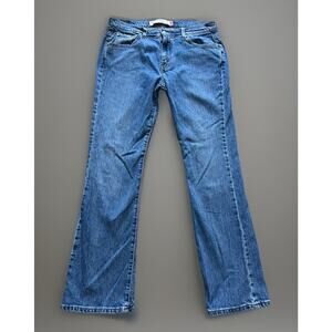 Levi's 515 Women's Nouveau Bootcut Distressed Blue Denim Jeans Size 12M 32x31